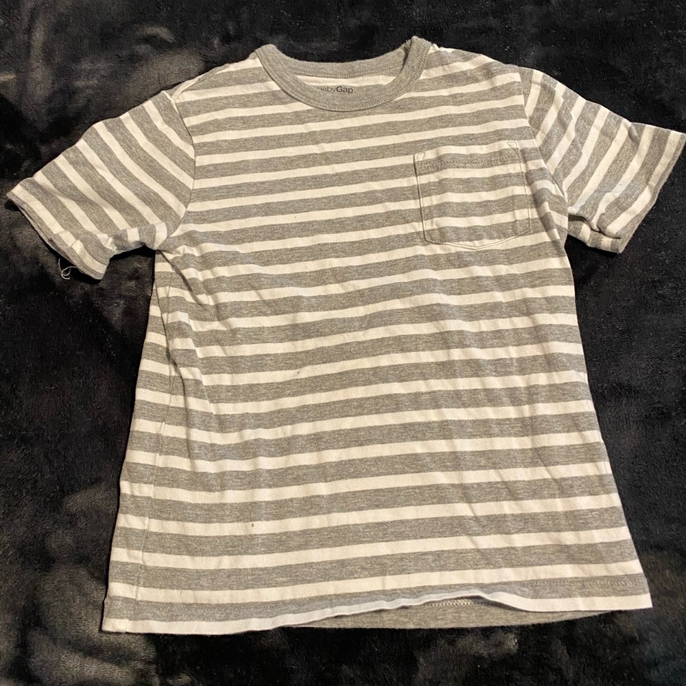 Gap T-shirt gray and white stripes